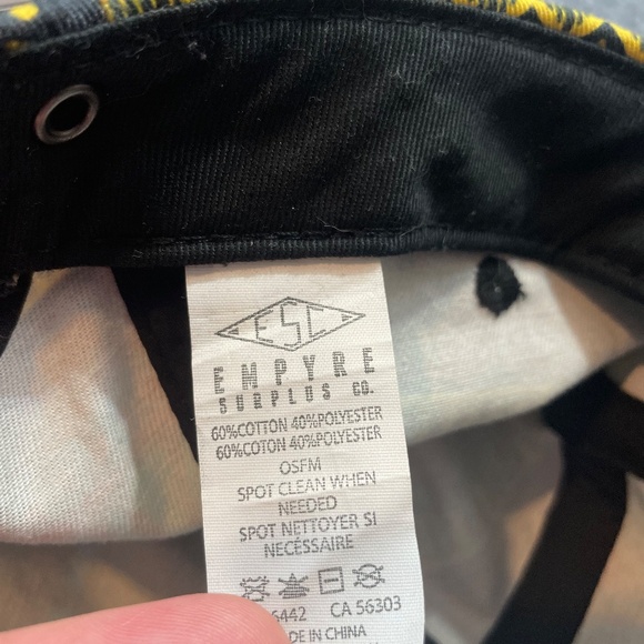 Empyre 5-Panel Tribal Hat, Black Suede Brim, Fully Adjustable - Picture 3 of 6